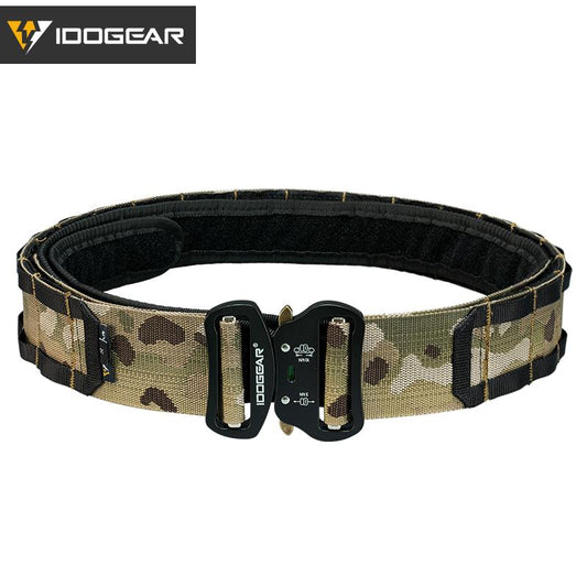 IDOGEAR 2 Inch Tactical Combat Belt Quick Release Buckle MOLLE Military Hunting Combat Belt Durable Nylon 3414