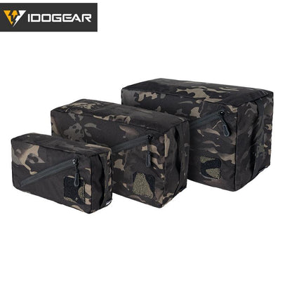 IDOGEAR Tactical Square Storage Pouch Velcro Webbing Utility Pouch Packing Cubes Multi-function Camouflage Military Outdoor Gear 35101