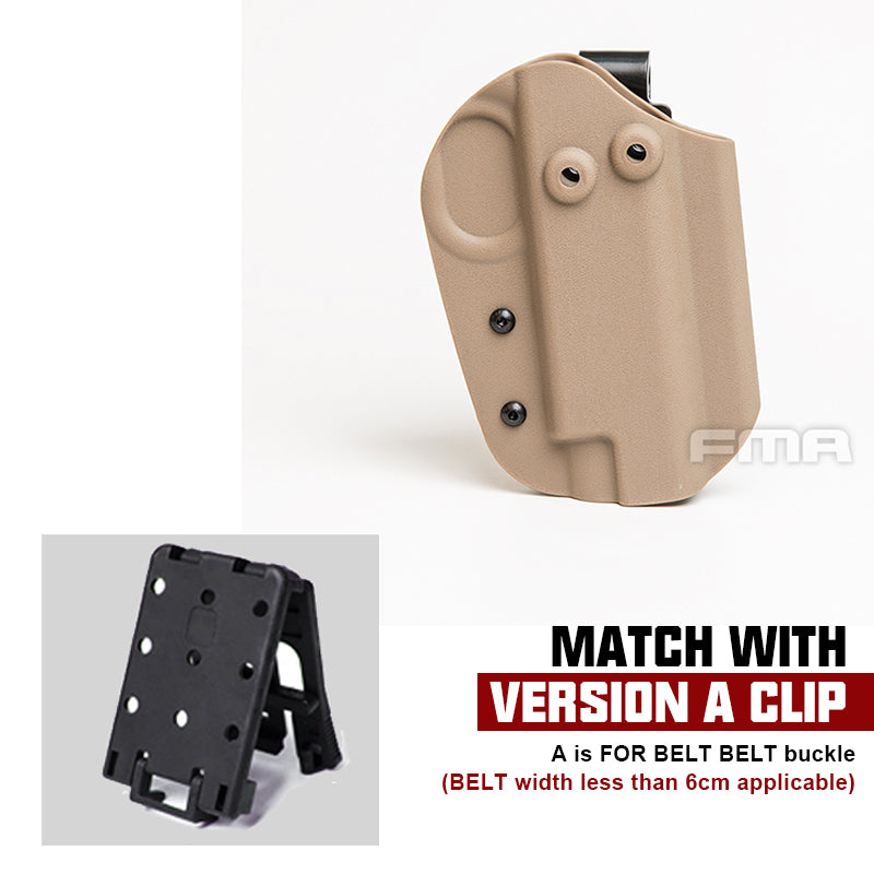 FMA Tactical Holster KYDEX Holster For 1911 Belt Clip System Mount 1911 Holder military army wargame KYDEX pouch Paintball Tactical Pouch 1339 style A