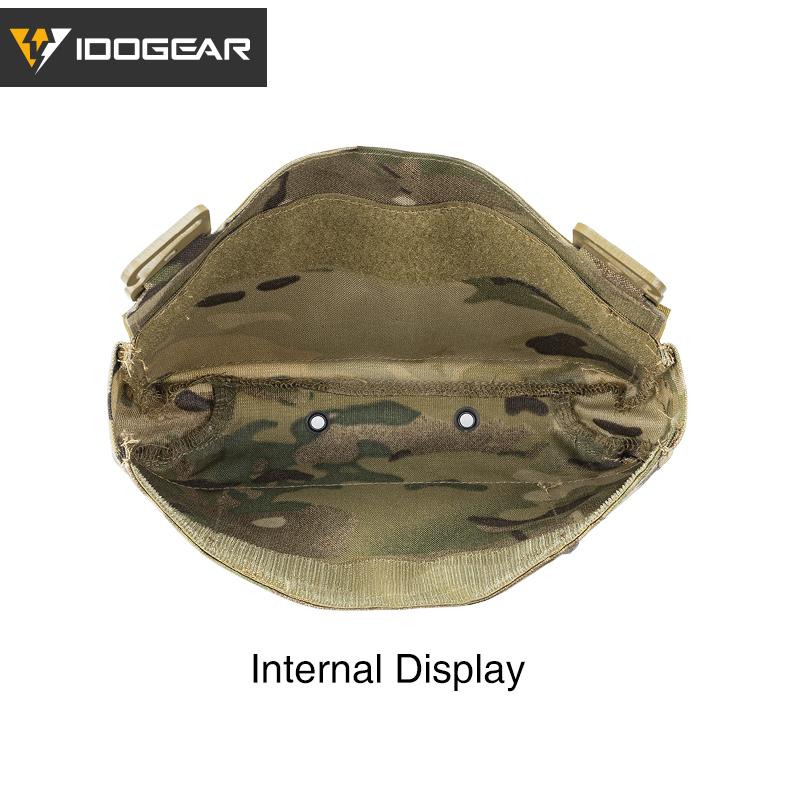 IDOGEAR Tactical DOPE Dump Pouch Tool Storage Pouch Front Panel Velcro Hook&loop Exhaust Hole with Partition Adjustable Camping Hiking Outdoor 3596