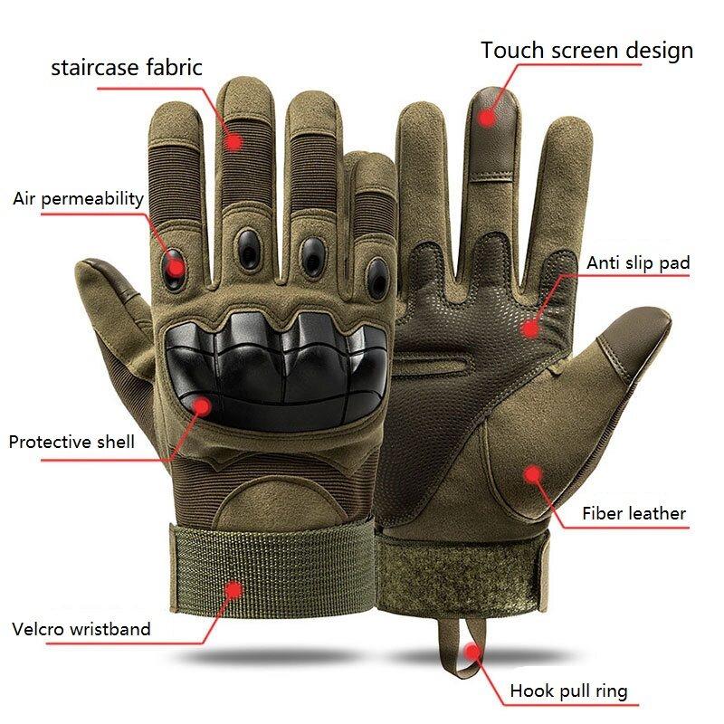 IDOGEAR Tactical Full Finger Gloves Sports Gloves For Army Military Airsoft Cycing Climbing Breathable Sensitive Touchable Design 3693