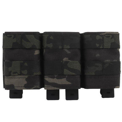 IDOGEAR Tactical Triple Magazine Pouch For 5.56mm Mag with Hard Insert Carrier Quick Draw Military Molle Mag Pouch MG-F-12