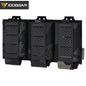 IDOGEAR Tactical Triple Magazine Pouch For 5.56 Mag Carbon fiber Nylon Elastic MOLLE Mag Holder Lightweight Anti-slip 3592