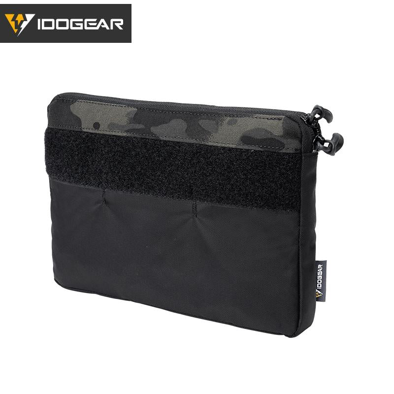 IDOGEAR Tactical DOPE FERRO Front Panel Pouch Insertion Pouch 500D Nylon YKK Velcro Hook&Loop Split Bag Tactical Vest Front Chest Bag Outdoor Hiking Camping Military 3597