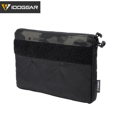 IDOGEAR Tactical DOPE FERRO Front Panel Pouch Insertion Pouch 500D Nylon YKK Velcro Hook&Loop Split Bag Tactical Vest Front Chest Bag Outdoor Hiking Camping Military 3597