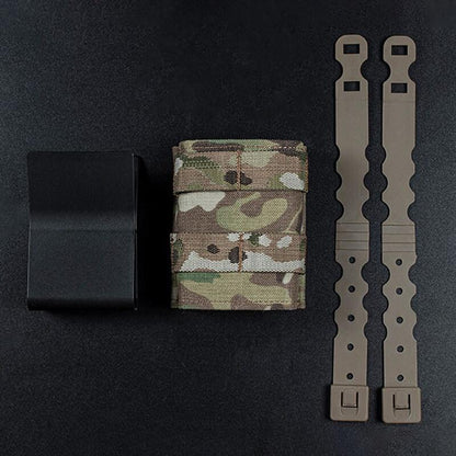 IDOGEAR Tactical Single Magazine Pouch for 7.62 MOLLE Mag Pouch Top Open with Retention Insert and Clip Strap Military Hiking Camping Mag Carrier MG-F-16