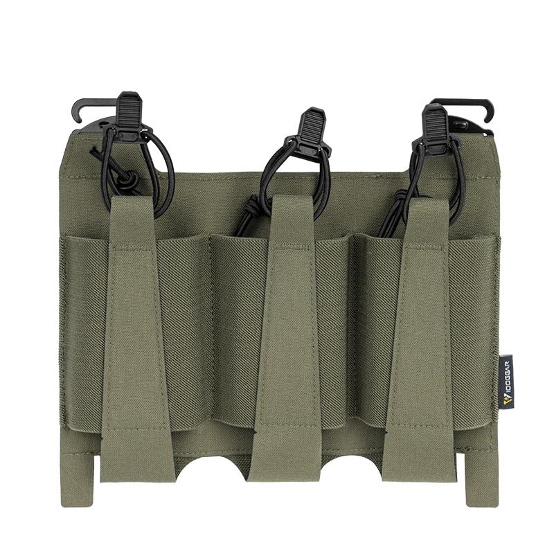 IDOGEAR TEAR Front Flap Triple Magazine Pouch Hook&loop For 556 Mag Holder Elastic Velcro-tape Outdoor Camouflage Military 3599