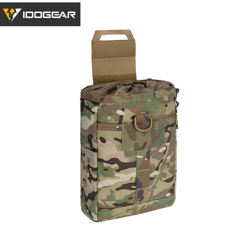 IDOGEAR Tactical Recycling Bag Foldable Military Dump Pouch Tactical MOLLE Drop Pouch 3577