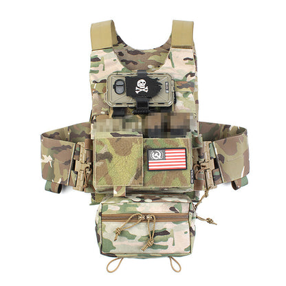 IDOGEAR PEW Tactical MK3 MK4 Front Panel Pouch Chest Rig Quick Release Modular Magazine Pouch with Inner Triple 556 Magazine Pouch VT06