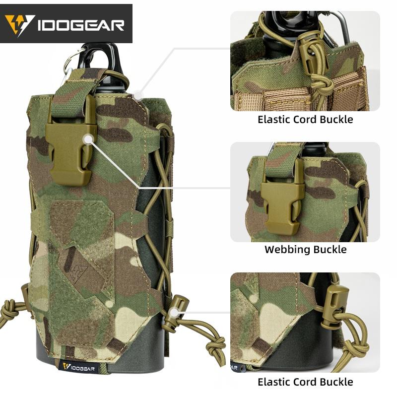 IDOGEAR Tactical Radio Pouch Bottle/kettle Carrier Quick Release Buckle walkie-talkie Pouch MOLLE 3580