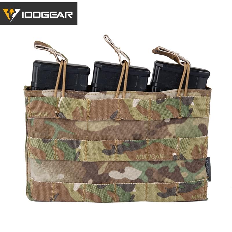 IDOGEAR Tactical Triple Magazine Pouch For 5.56 Military MOLLE Mag Pouch Open Top Mag Pouch 3526