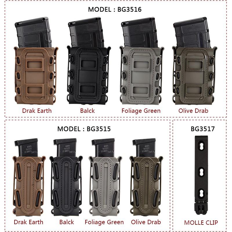 IDOGEAR Tactical Mag Pouch For 9mm Mag Soft Shell Mag Pouch With MOLLE Clip 3515