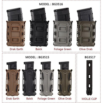 IDOGEAR Tactical Mag Pouch For 9mm Mag Soft Shell Mag Pouch With MOLLE Clip 3515