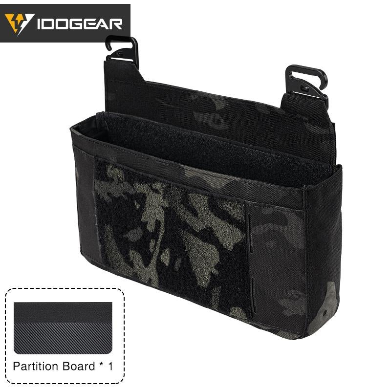 IDOGEAR Tactical DOPE Dump Pouch Tool Storage Pouch Front Panel Velcro Hook&loop Exhaust Hole with Partition Adjustable Camping Hiking Outdoor 3596