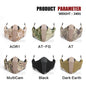 FMA Mask Tactical Half Face Mask Gunsight Mandible face cover For Fast/High Cut/MT Helmet camouflage cycling face mask military hiking wargame cosplay tactical face mask