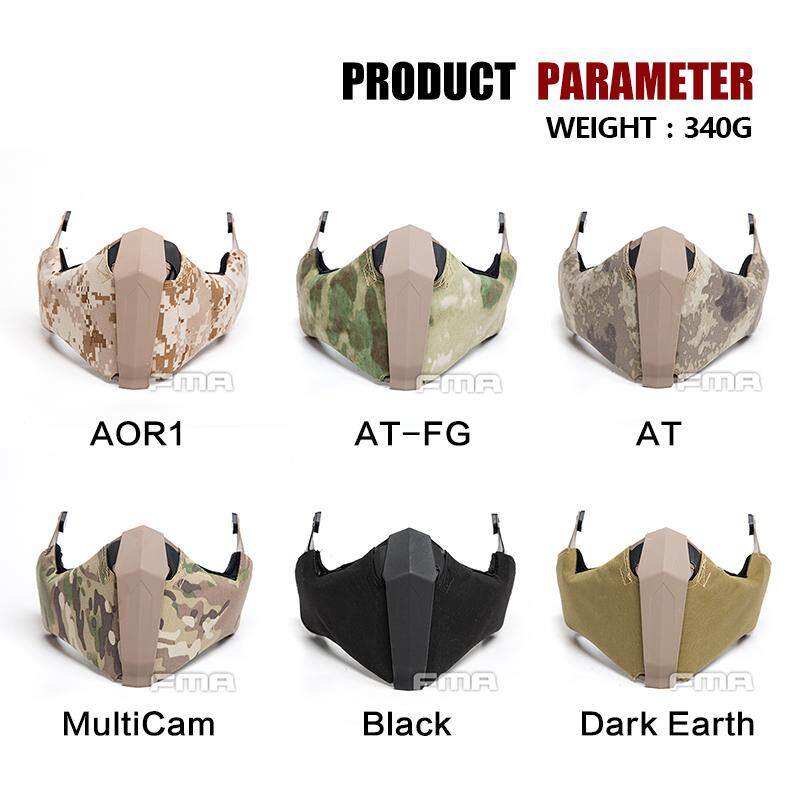 FMA Tactical Half Face Mask for Fast / High Cut / MT Helmet Military Mask Outdoor Cycling Face Mask 1304