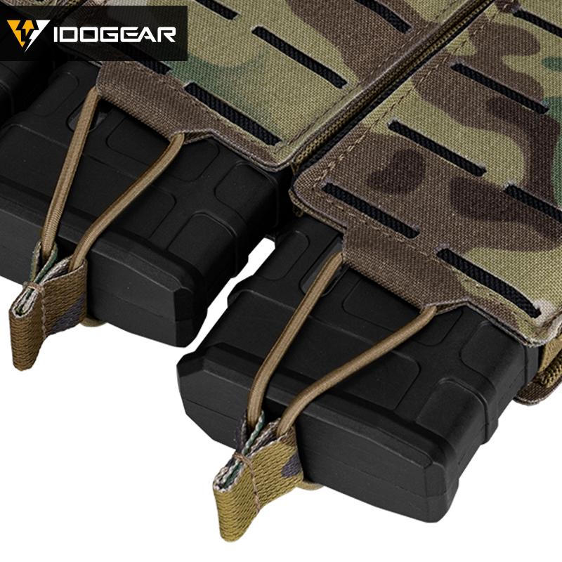 Hot IDOGEAR Tactical Triple Mag Pouch LSR 556 Pouch Military MOLLE Magazine Carrier Holder Pouch Laser Cut 3567