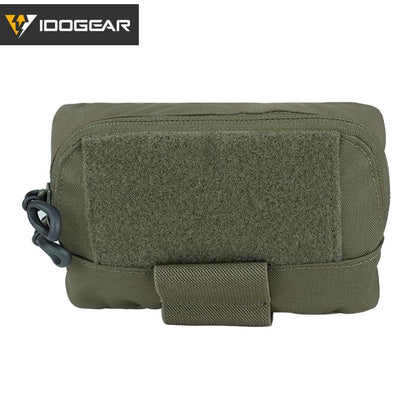 IDOGEAR Tactical FERRO Chest Pouch Hook&Loop 500D Nylon Laser Cut Elastic Cloth Multi-tape Pouch Map Bag Chest Bag Storage Pouch Lightweight Portable Military Outdoor 35103