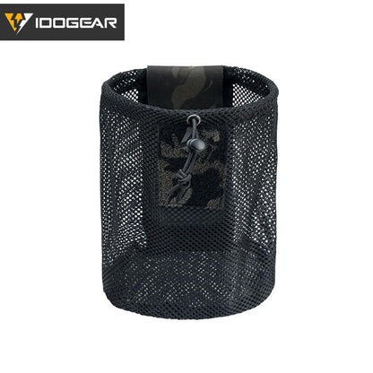 IDOGEAR Tactical Mesh Dump Pouch MOLLE Drop Pouch Recycling Bag Velcro Foldable Lightweight Convenient Outdoor Sports Camping Hunting Bags 3595