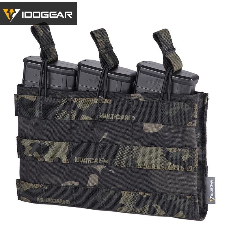 IDOGEAR Tactical Triple Magazine Pouch For 5.56 Military MOLLE Mag Pouch Open Top Mag Pouch 3526