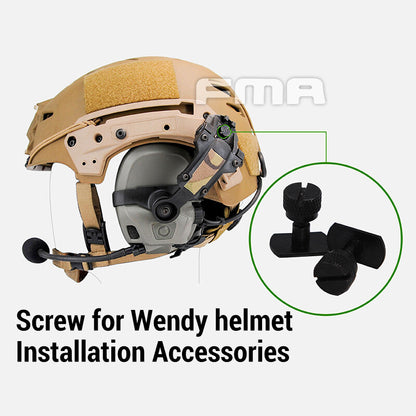 FMA Tactical Wendy Helmet Screw For AMP Communication Noise Reduction Headset one pair