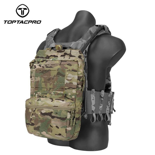 TOPTACPRO Tactical Hydration Backpack 2L MOLLE Water Bag Hydration Pouch Backpack Double Sundries Pouch 500D Cordura Nylon 8505