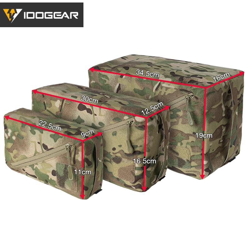 IDOGEAR Tactical Square Storage Pouch Velcro Webbing Utility Pouch Packing Cubes Multi-function Camouflage Military Outdoor Gear 35101