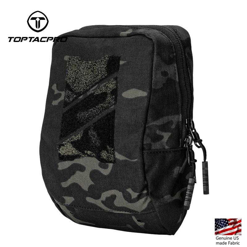 TOPTACPRO Tactical Utility Pouch Laser Cut MOLLE EDC Multifunction Sundries Recycling Bag Micro Med Kit 8518