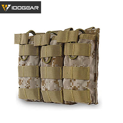 IDOGEAR Tactical Triple Magazine Pouch Molle Military MAG Pouch Carrier Modular Camouflage 3533