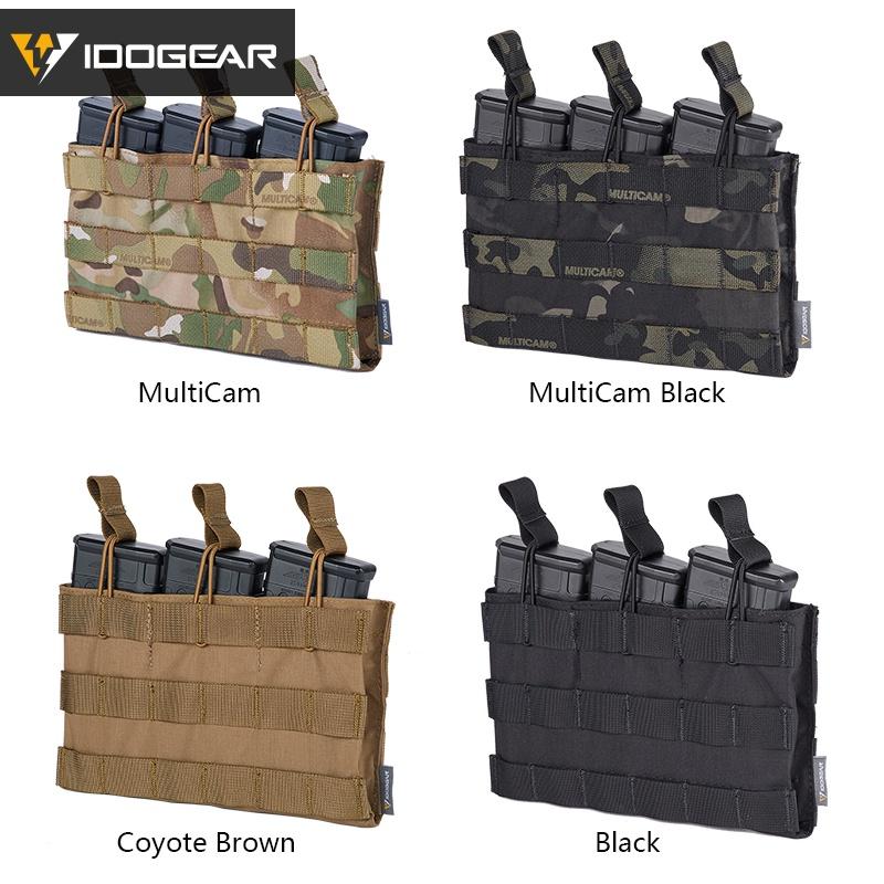 IDOGEAR Tactical Triple Magazine Pouch For 5.56 Military MOLLE Mag Pouch Open Top Mag Pouch 3526