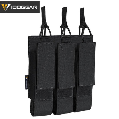 IDOGEAR Tactical SMG Triple Magazine Pouch MOLLE Kriss Mag Carrier For SMG MP7 MP5 Mag Pouch Holder 3576