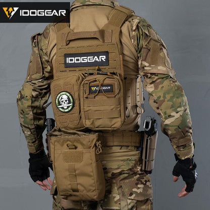 IDOGEAR Tactical Recycling Bag Foldable Military Dump Pouch Tactical MOLLE Drop Pouch 3577