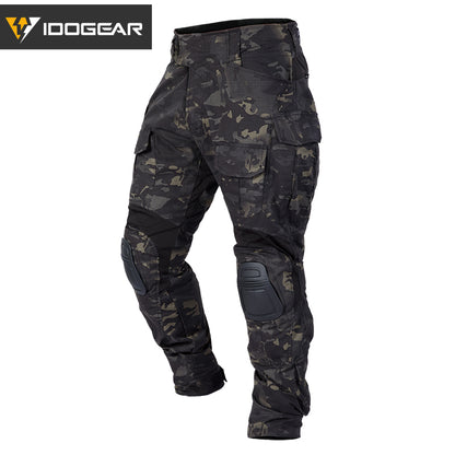 IDOGEAR G3 Combat Pants with Knee Pads Multicam Men Pants For Hunting, Paintball Camo Trousers 3205