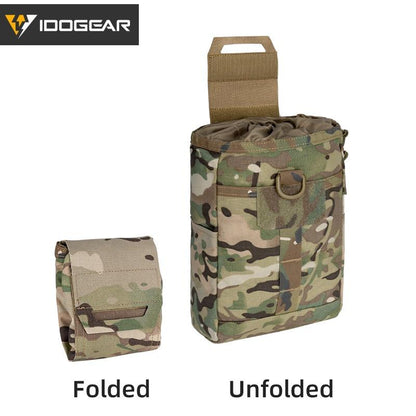 IDOGEAR Tactical Recycling Bag Foldable Military Dump Pouch Tactical MOLLE Drop Pouch 3577