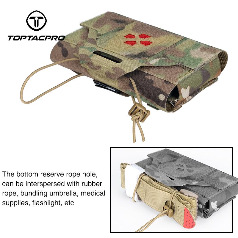 TOPTACPRO Tactical Micro Med Kit Military Molle Emergency Bag Tactical FA Kits Pouch Camouflage Belt-Pouch 8519