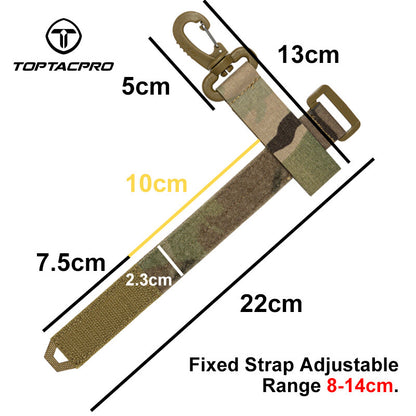 TOPTACPRO Tactical Quick Release Buckle Multi-function Glove Hooks UTX Buckle with Hook&Loop Bandage Straps 2PCS/Set 8902