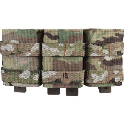 IDOGEAR Tactical Triple Magazine Pouch For 7.62mm Magazine with Hard Insert Carrier Quick Draw Military Molle Mag Pouch MG-F-17