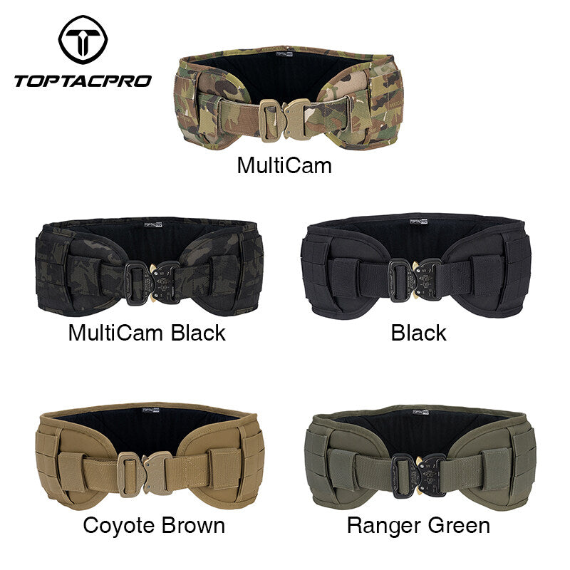 TOPTACPRO Tactical Combat Belt Quick Release Original Austrai Alpin Cobra Buckle MOLLE Load Bearing Utility Belt Tactical Duty Cummerbund 8401