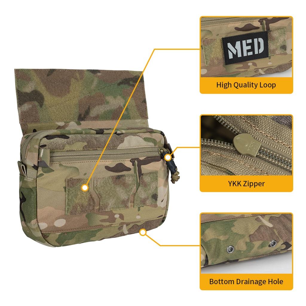 IDOGEAR Tactical Drop Pouch Multi-function Tool Pouch Military Drop Pouch Camouflage Tactical EDC Combat Pouch 3587