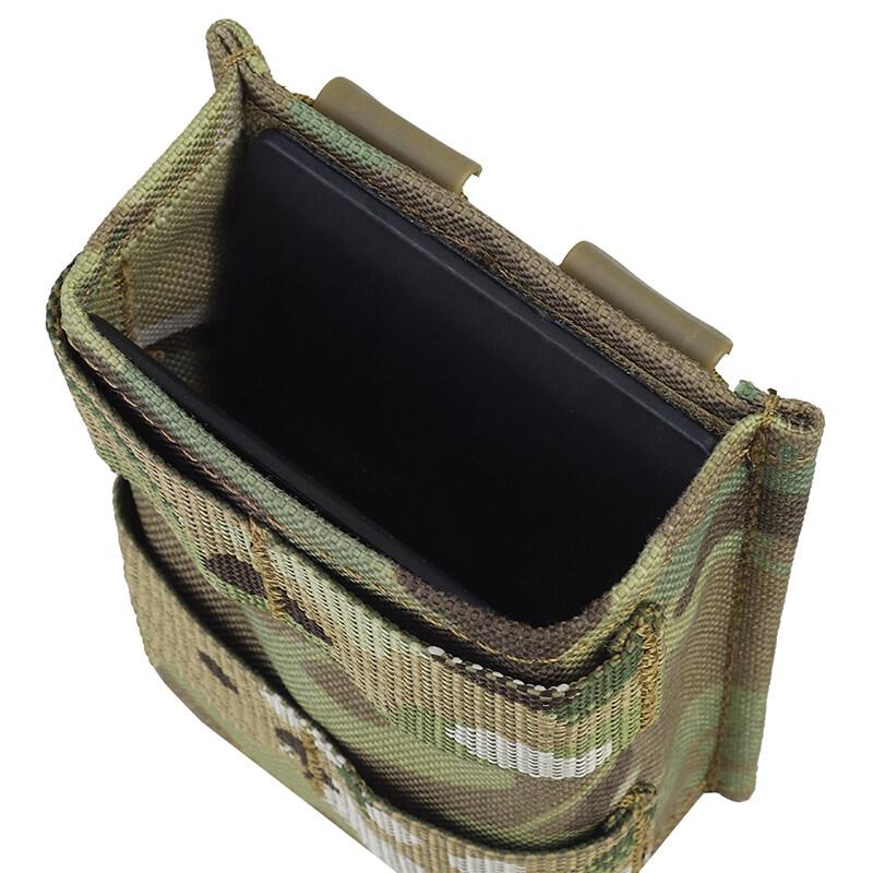 IDOGEAR Tactical Single Magazine Pouch for 7.62 MOLLE Mag Pouch Top Open with Retention Insert and Clip Strap Military Hiking Camping Mag Carrier MG-F-16