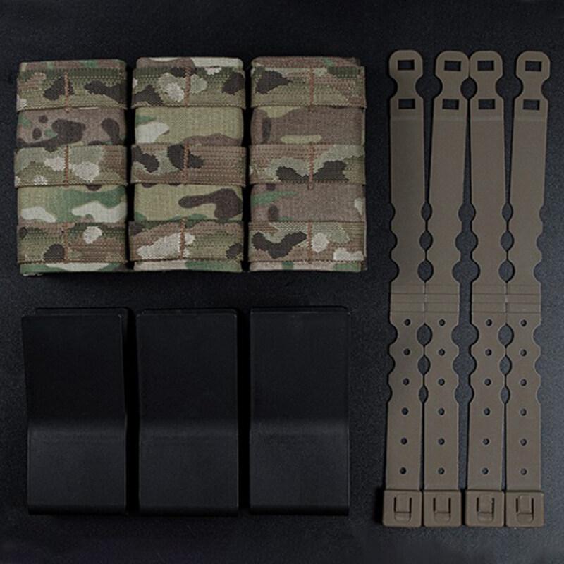 IDOGEAR Tactical Triple Magazine Pouch for 5.56mm with Insert Hard Carrier with MOLLE Clip Quick Draw Military Molle Mag Pouch 1000D High Quality Nylon MG-F-14