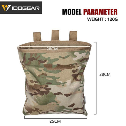 IDOGEAR Tactical Dump Pouch Molle Foldale Magazine Recycling Bag Camo Military Drop Pouch Multi-function Storage Bag 3550