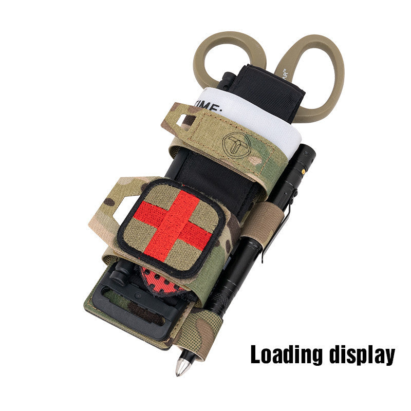 TOPTACPRO Tactical Tourniquet & Scissor Holder Tactical Tourniquet Pouch MOLLE EMT Multi-function Tool Pouch 8525