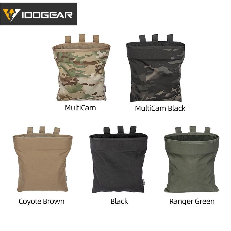 IDOGEAR Tactical Dump Pouch Molle Foldale Magazine Recycling Bag Camo Military Drop Pouch Multi-function Storage Bag 3550