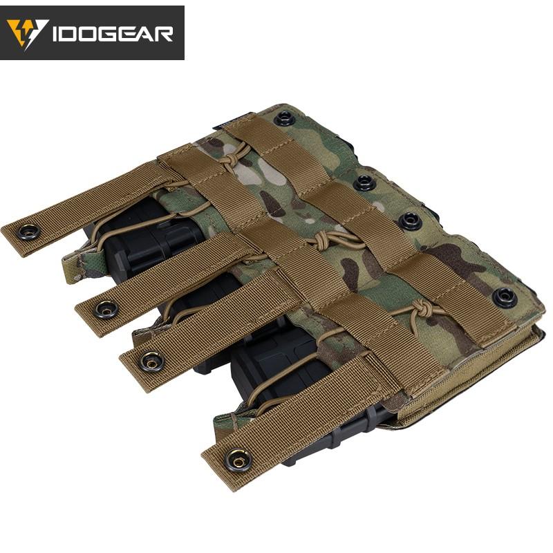 Hot IDOGEAR Tactical Triple Mag Pouch LSR 556 Pouch Military MOLLE Magazine Carrier Holder Pouch Laser Cut 3567