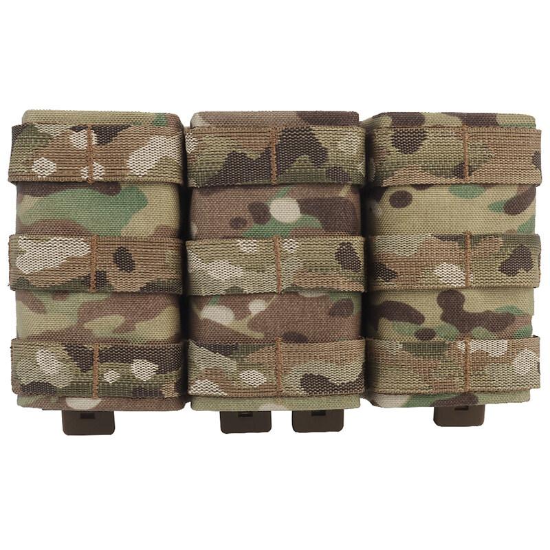 IDOGEAR Tactical Triple Magazine Pouch for 5.56mm with Insert Hard Carrier with MOLLE Clip Quick Draw Military Molle Mag Pouch 1000D High Quality Nylon MG-F-14