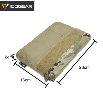 IDOGEAR Tactical DOPE FERRO Front Panel Pouch Insertion Pouch 500D Nylon YKK Velcro Hook&Loop Split Bag Tactical Vest Front Chest Bag Outdoor Hiking Camping Military 3597