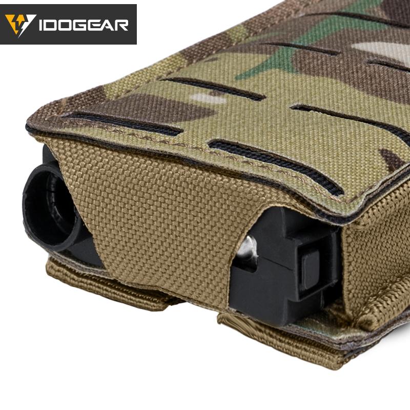 IDOGEAR Tactical Single Mag Pouch LSR 556 Magazine Pouch MOLLE Belt Pouch Laser Cut Magazine Pouch for 556 Mag 3566