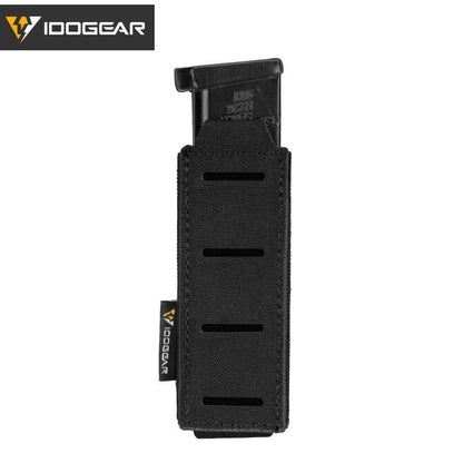 IDOGEAR Tactical Single Mag Pouch for 9mm Mag Single Magazine Carrier Military MOLLE Mag Pouch 3568