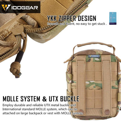 IDOGEAR Tactical Medical Pouch Molle First Aid EMT Utility Pouch Hunting Nylon Bag 3523